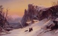 スイスの冬の風景 ジャスパー フランシス クロプシー マウンテン